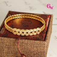 Retro Heavy-duty Design Style Coin Hollow-out Clasp Bangle Vintage Luxury Bracelet To the lady