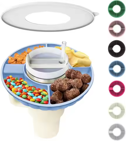 Snack Bowl for Stanley Cup 30oz Compatible with Stanley Quencher H2.0 Tumbler 30oz Reusable Silicone