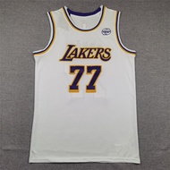 Lakers Basketball Jersey Printed with Sports Number. No. 77 77. East District White Lakers No. 77 Je