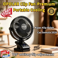 OPOLAR Desk Fan 45W Strong Airflow, 9-Inch Portable Rechargeable Battery Fan / Camping Fan with Hook