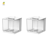 2X Betta Fish Tank Aquarium Fish Tank Easy to Change the Water Acrylic Plastic Self-Cleaning Small F