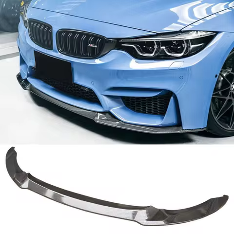 For BMW F80 M3 F82 F83 M4 15-20 Front Bumper Lip Splitter Carbon Fiber CS Style