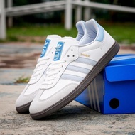 SNEAKER ADIDAS SAMBA ORIGINAL HALLO BLUE SOL GUM - SEPATU ADIDAS SAMBA ICE BLUE CASUAL PRIA - SEPATU