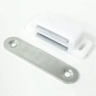 capit udang magnet /pengaman lemari aluminium / rak piring magnet - putih kecil