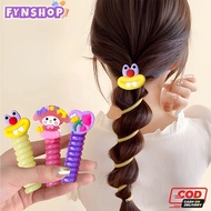 Fynshop Spiral Rubber Hair Accessories for Girls Korean Fashion Ponytail Accessories AC311