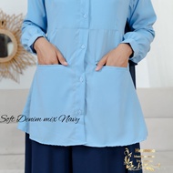 Office GAMIS/WORK GAMIS/WORK CLOTHES/OFFICE GAMIS/OFFICE CLOTHES/PNS DRESS/PNS GAMIS/PNS TOPS/BLUE S