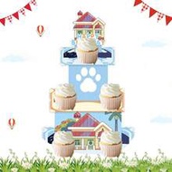 1 Set Bluey Family & Friends Theme Cake Stand, Including Cute Characters Like Bluey, Bingo, Coco, Ru