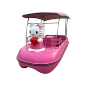 4-Person Self-Draining Hello Kitty Pedal Boat Fiberglass Cruise Park Scenic Spot Water Inflatable Bo