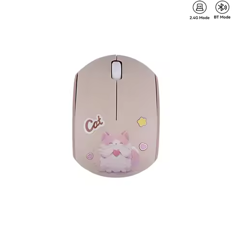 Ergonomic 2.4G Dual Mode Plug and Play Mini Wireless Mouse 1200 DPI Left and Right-Handed Symmetrica