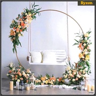 Metal Circle Arch Backdrop 2M Backdrop Stand Circle Balloon Rack Birthday Wedding Party Backdrop Dec