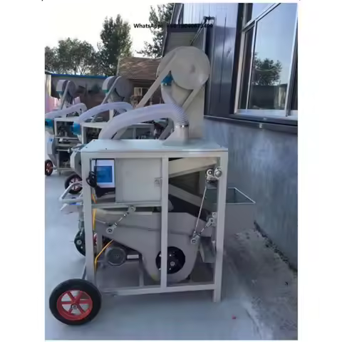 Sesame Seeds Cleaning Winnowing Machine for Corn Wheat Fennel Grain High 800-1200kg/h Mobile Seed Cl