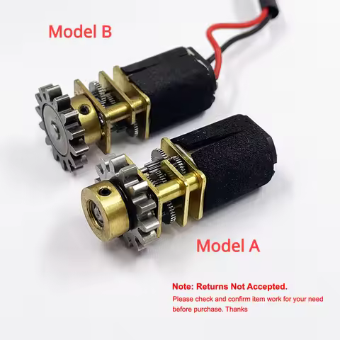 Micro N20 Full Metal Gearbox Gear Motor DC 3V-6V 48RPM-96RPM Slow Speed High Torque with 14 Teeth Ge