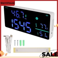 Wall Hanging Sound Level Meter 30-130DB Range 8.6 Inch Large LED Display Noise Time Temperature