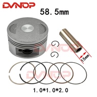 58.5mm big bore  Piston Ring Set for Scooter ATV QUAD 152QMI 157QMJ 1P57QMJ GY6 125 GY6 150 BIG TO 1