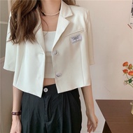 OL Women Korean Short Design Loose Lapel Collar Blazer Casual Business Work Suits