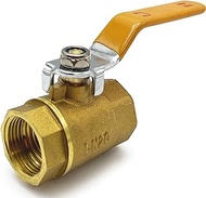 3/4" Lead-FreeBrass Ball Valve, Female Threaded NPT Connector, Full Port Brass Ball Valve Shut Off Switch for Water and Oil, 150 PSI WSP / 600 PSI WOG, 1 Pack