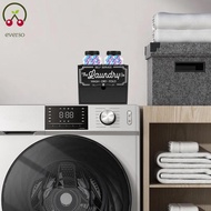 Dryer Sheet Container Large Capacity Laundry Sheet Dispenser with 2 Plastic Jars Wooden Laundry Drye