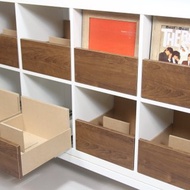 IKEAカラックスKallax用レコード収納　LP引出し*胡桃*ディスプレイ棚*キャビネット*おしゃれラック*ターンテーブルお気に入り*DJプレイヤー*台