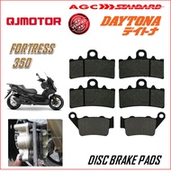 QJMOTOR DISC BRAKE PADS SCOOTER FORTRESS 350 BLACK QUALITY