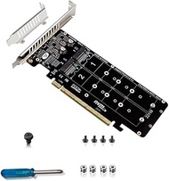PH44PRO Dual-Sided 4* M.2 M-Key NVME to PCIe X16 Splitter Card 4 * 32Gbps 2U Server RAID Array Expan