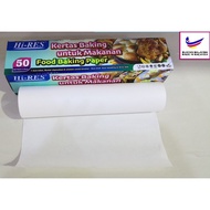 Food Baking Paper(50m) Grease Proof/ Kertas Minyak/Baking Pelapik Dulang(50m) [HALAL CERTIFIED/READY