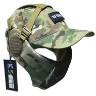 TAK YIYING Tactical Foldable Mesh Mask With Ear Protection With Cap for Airsoft Paintball Mask
