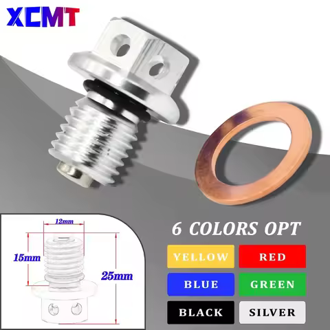M12xP1.5 Magnetic Oil Drain Plug Bolt Screw For Yamaha YZF-R25 R3 MT-03 MT-25 YZF-R3 YZ250 YZ250X XT