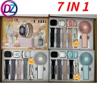 S9 Ultra Max Suit 7 in 1 Set Ultra SmartWatch Mini Portable Fan Bluetooth Earphones 49mm Screen Spor