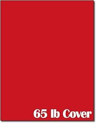 65lb Cover Cardstock Paper - 8.5 x 11 inch - 25 Sheets (Holiday Red)