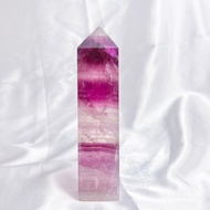 螢石柱 環狀千層 紗狀紋 高透 紫螢石 粉螢石 彩螢石