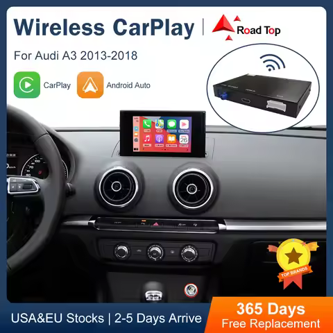 ROAD TOP Wireless CarPlay for Audi A3 B9 A4 A5 Q5 2018-2019, with Android Auto Interface AirPlay Mir