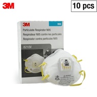 3M 8210V N95 ชนิดมีวาล์ว (10ชิ้น) หน้ากากป้องกันฝุ่น 3M Valved PM2.5 8210V 8210 (เอ็น95)