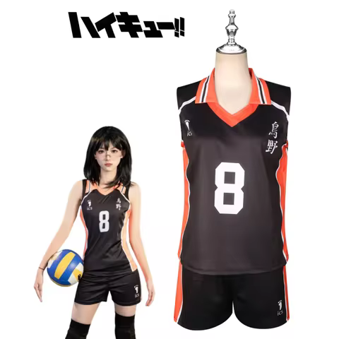 Anime Japanese Haikyuu!! Shimizu Kiyoko Cosplay Costumes #8 Shimizu Volleyball Jersey Karasuno Women