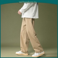 Ready Stock 100% Cotton Unisex Seluar Slack Lelaki Korean Seluar Cotton Lelaki Khaki Casual Plus Siz