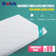 Brotish Coconut Fiber Latex Mattress 120*60*6CM for Baby Infant Kids Bed Breathable Fast-Dry
