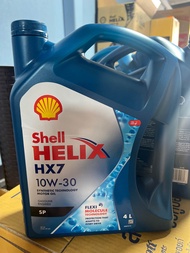 น้ำมันเครื่อง รถยนต์ เบนซิน Shell helix HX7 5w-40 10w-30 10w-40 ขนาด 4 ลิตร (ไม่มีของแถมค่ะ) สำหรับรถใช้เบนซิน แก๊สโซฮอล์ CNG LPG หรือ 2 ระบบ ขนาด 4 ลิตร