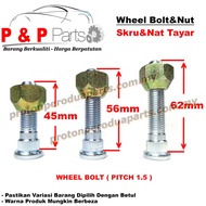 Wheel Bolt And Nut Skru Nat Tayar For Proton Saga Wira Putra Perdana Waja NEO Gen 2 Persona BLM
