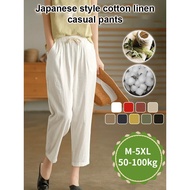 Harlem pants female summer tie elastic waist small