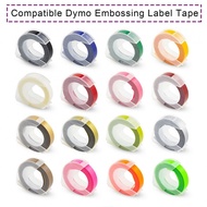 High Quality 3D Label Tape For Dymo Manual Labels 9mm*3m Black Blue Embossed