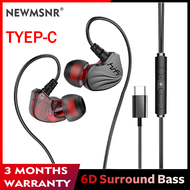 Newmsnr S2000 TYPE-C (Brand Headphones) 6D Surround Sound Bass Earphones IPX5 Waterproof Sweat-proof