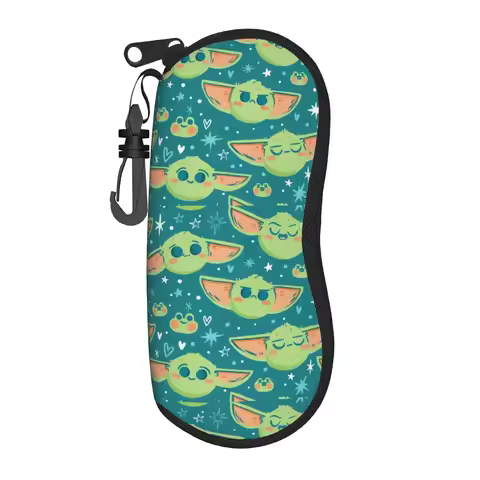 Grogu Yodas W-Warss Glasses Case Unisex Convenient Box S-Stars Game Sunglasses Storage Box Print Eye