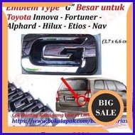 Accessories Large Type G Emblem for Toyota Innova - Fortuner - Alphard - HIlux - Etios - Nav 2ZJN2
