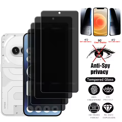 4Pcs For Nothing Phone 2A Glass Nothing Phone 2A Tempered Glass 9H Protective Privacy Anti-Spy Scree