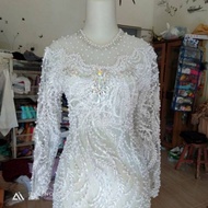 kebaya akad full payet mutiara