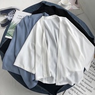 【Ready stock】防晒衣女薄款开衫韩版宽松百搭夏季空调衫女士短外套新款短款Sunscreen clothing women's thin cardigan Korean version loo