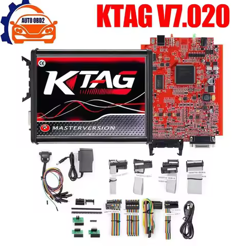 KTAG V7.020 V2.25 Red PCB Red European ECU Programmer Unlimited Points Networkable Online KESS V5.01