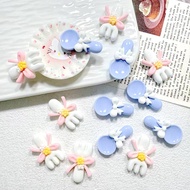 10PCS Bow Spoon Folk Resin Charms for DIY (3-84)