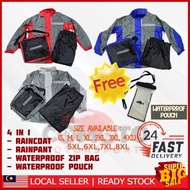 COMOTO Premium PLUS SIZE BAJU HUJAN Raincoat Rainsuit Baju Hujan Motorcycle Bike Bicycle Rain PVC Ja