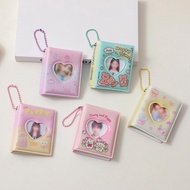Mini 2 Inch Mini Photo Album Love Heart Pvc Photo Card Holder Hollow With Keychain Photo Album V7s7