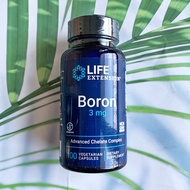 โบรอน Boron 3 mg 100 Vegetarian Capsules (Life Extension®)